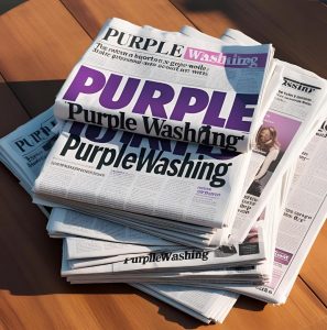 Periodicos con titulares de Purplewashing